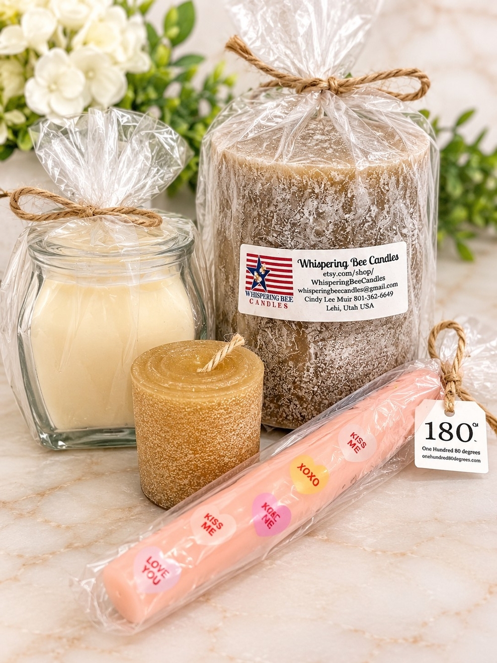 Whispering Bee 180 Degrees Candle Bundle Set of 4 New